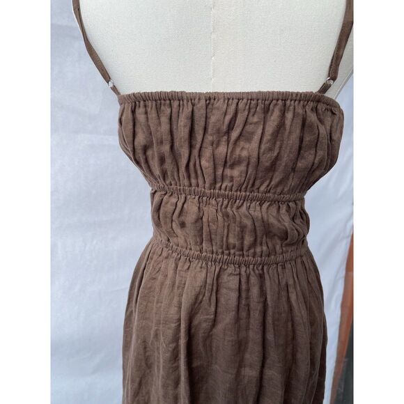 Faithfull the Brand Brown Midi Dress - Picture 5 of 13